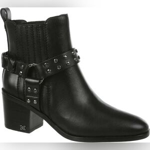 Sam Edelman Dalma Black Moto Ankle Boot